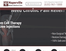 Tablet Screenshot of napervillerehabclinic.com